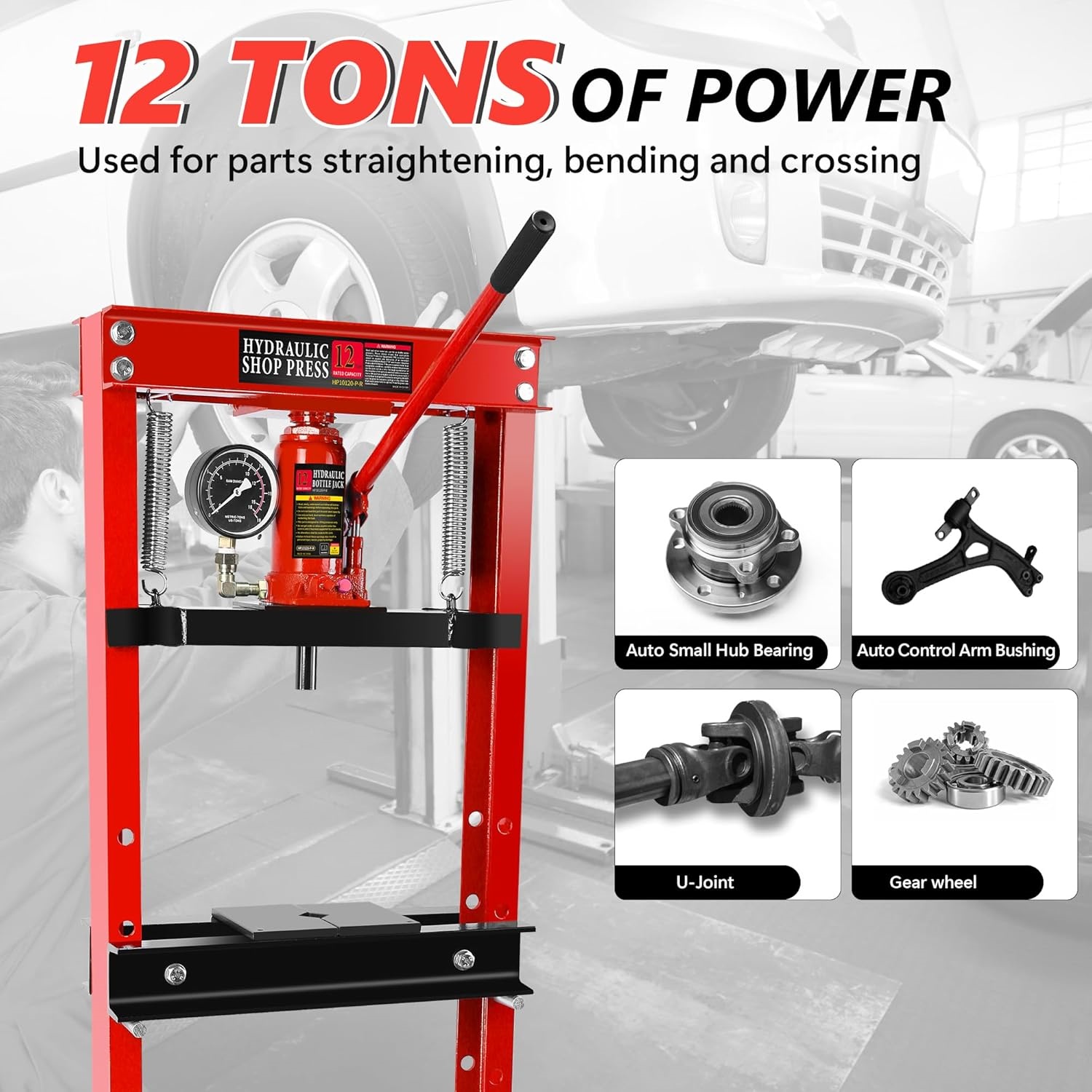 Presse d'atelier hydraulique 1 - Manual Hydraulic Press 12 Ton avis et prix