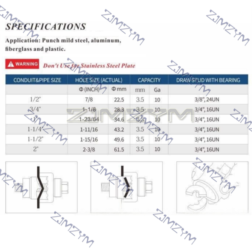 Kit de poinçonnage manuel CC-6 - Hydraulic Knockout Punch Set avis et prix