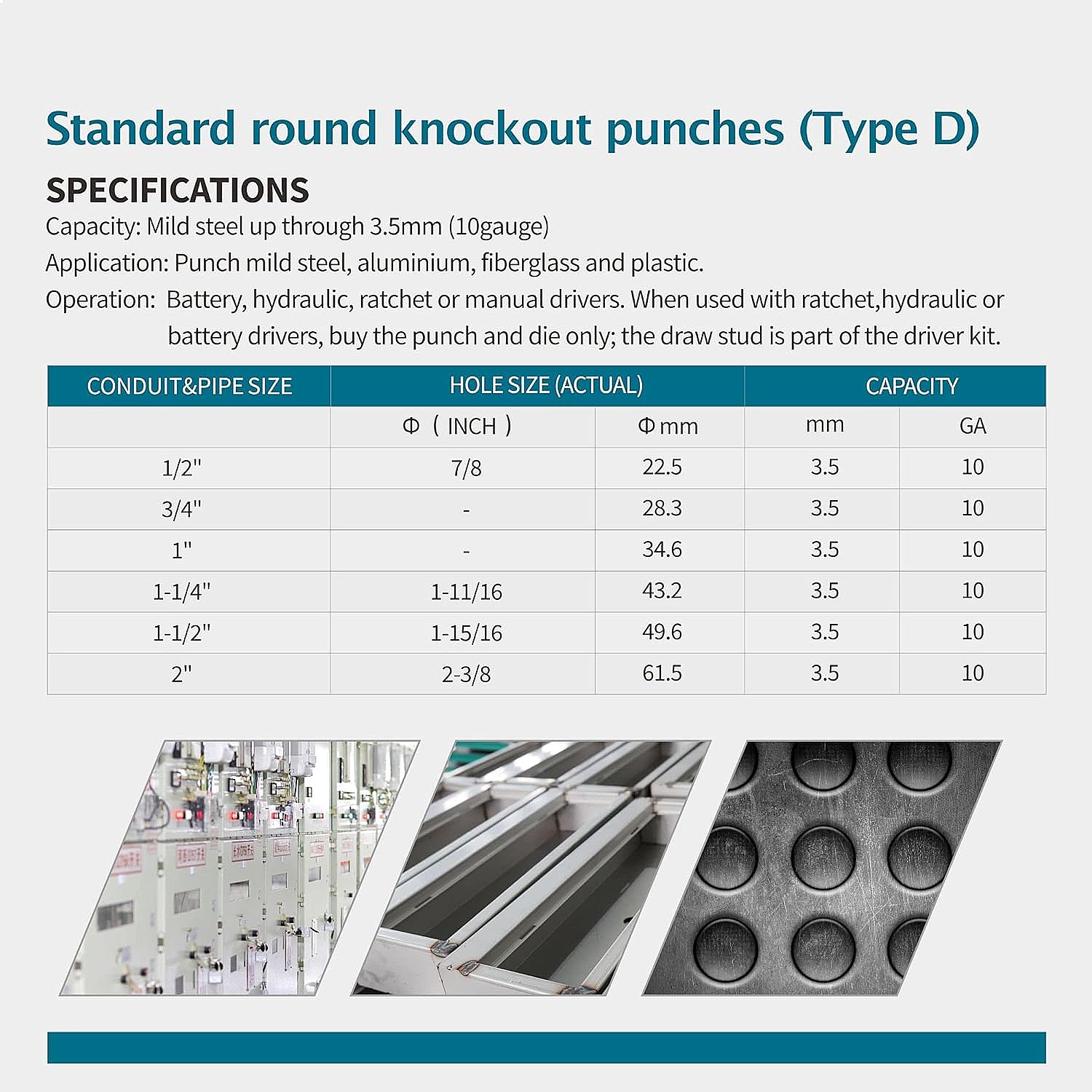 Kit de poinçonnage hydraulique - Hydraulic Knockout Punch Set avis et prix