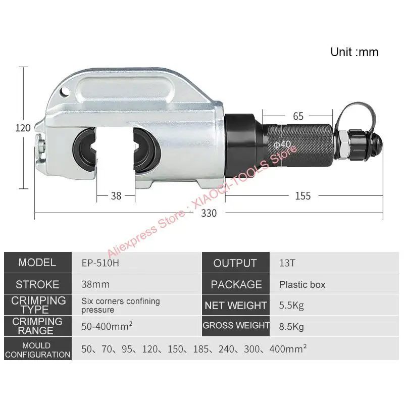 Tête de sertissage hydraulique - Hydraulic Crimping Tool 400Mm2 avis et prix
