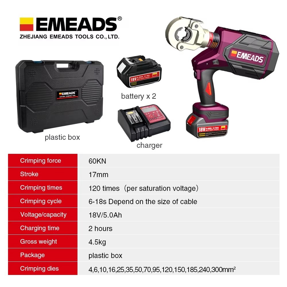 Outil de sertissage électrique - Hydraulic Crimping Tool 16-300Mm2 avis et prix