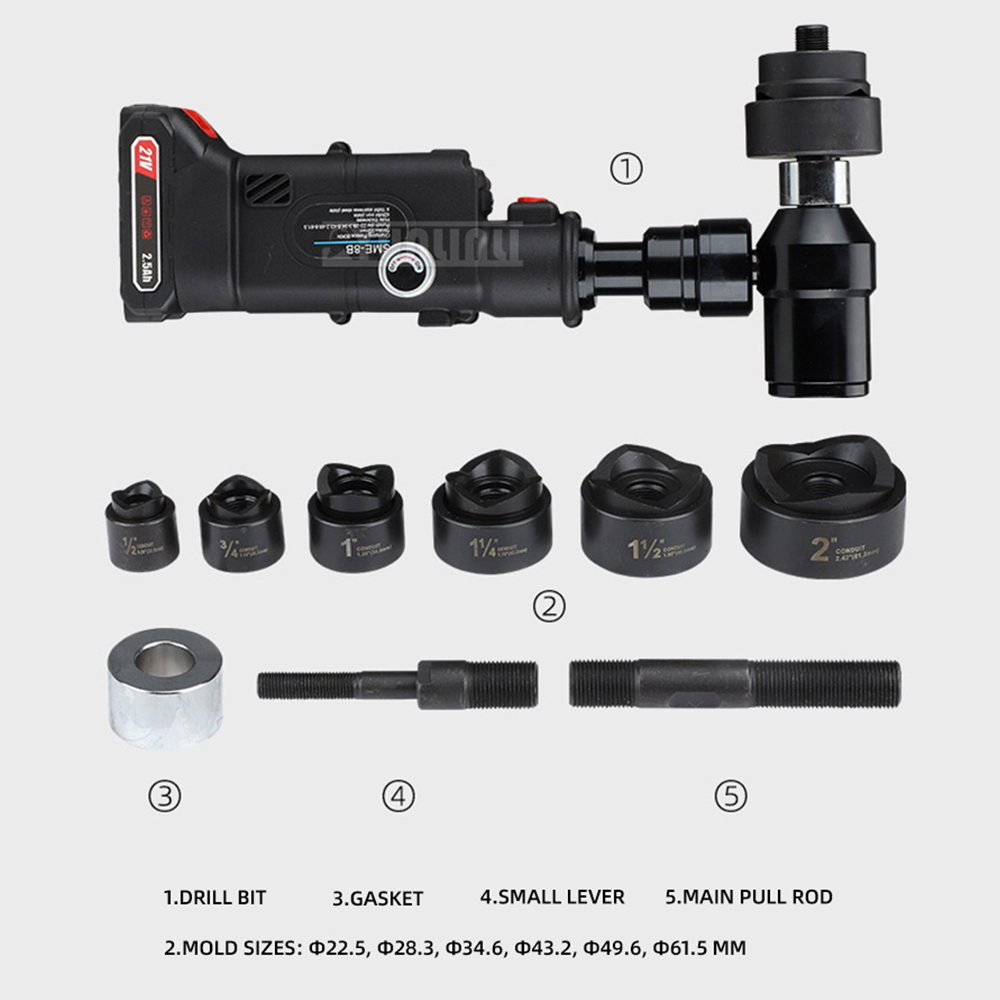 Ouvre-trou hydraulique avec po - Hydraulic Knockout Punch Set avis et prix